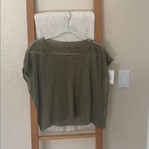 Two piece top with crochet detail.  New with tags.